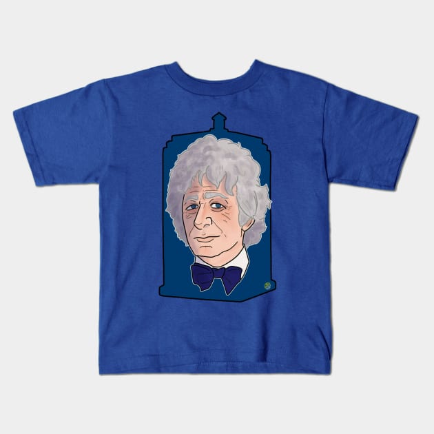 The Third Doctor Kids T-Shirt by ArtOfTheNerd